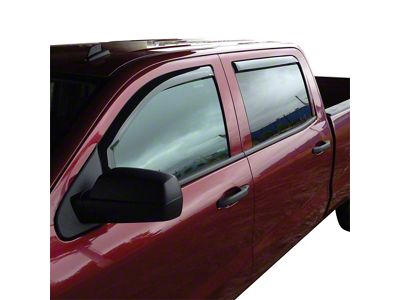 In-Channel Window Deflectors; Front and Rear; Smoke (15-19 Sierra 3500 HD Crew Cab)
