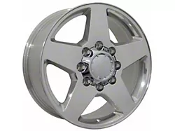 Silverado Style Polished 8-Lug Wheel; 20x8.5; 44mm Offset (20-26 Sierra 3500 HD SRW)