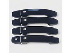 Chrome Delete Smart Key Door Handle Snap-On Covers; Gloss Black (15-19 Sierra 3500 HD Double Cab, Crew Cab)