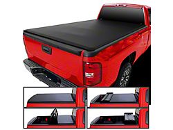 Soft Quad-Fold Tonneau Cover (07-14 Sierra 3500 HD w/ 6.50-Foot Standard Box)