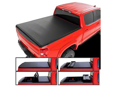 Soft Quad-Fold Tonneau Cover (20-25 Sierra 3500 HD w/ 6.90-Foot Standard Box)
