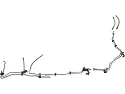 Stainless Steel Fuel Line Kit; Feed; Return and Fuel Cooler (07-10 6.6L Duramax Sierra 3500 HD Extended Cab)