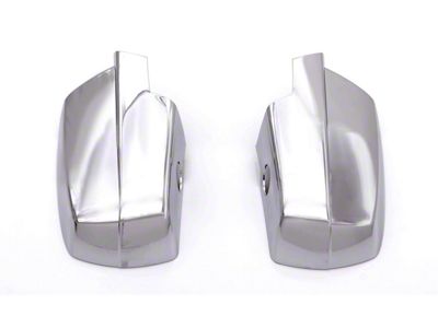 Standard Mirror Covers with Light Holes; Chrome (15-19 Sierra 3500 HD)