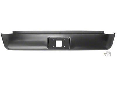 Steel Roll Pan with License Plate Cutout; Unpainted (07-10 Sierra 3500 HD)