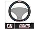 Steering Wheel Cover with New York Giants Logo; Black (Universal; Some Adaptation May Be Required)