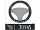 Steering Wheel Cover with Tennessee Titans Logo; Black (Universal; Some Adaptation May Be Required)