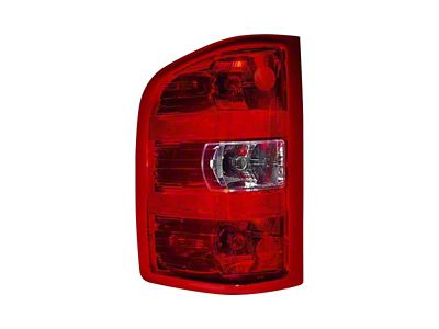 Replacement Tail Light; Chrome Housing; Red/Clear Lens; Driver Side (07-14 Sierra 3500 HD)