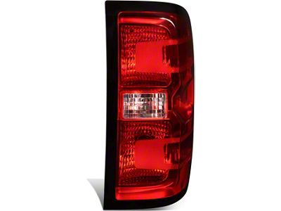 Tail Light; Chrome Housing; Red Lens; Passenger Side (15-19 Sierra 3500 HD DRW w/o Factory LED Tail Lights)