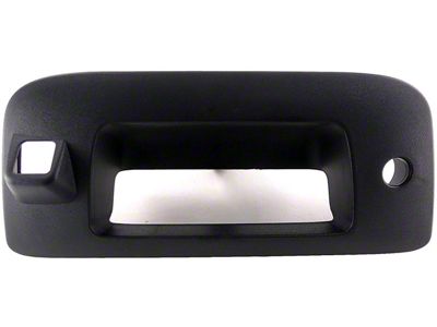 Tailgate Handle Bezel; Textured Black; With Backup Camera and Keyhole (09-14 Sierra 3500 HD)