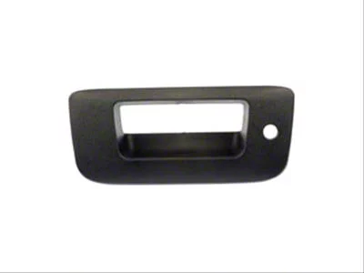 Tailgate Handle Bezel; Textured Black; With Keyhole (07-14 Sierra 3500 HD)