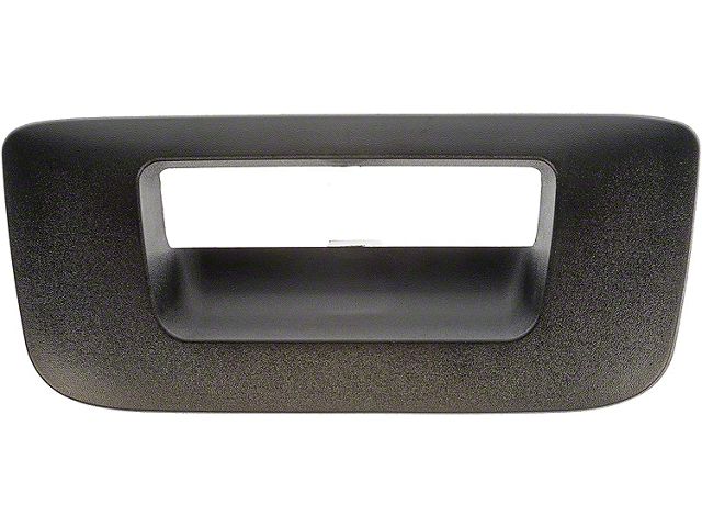 Tailgate Handle Bezel; Textured Black; Without Keyhole (07-14 Sierra 3500 HD)