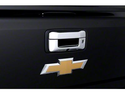 Putco Tailgate Handle Cover with Keyhole and Backup Camera Opening; Chrome (15-19 Sierra 3500 HD)