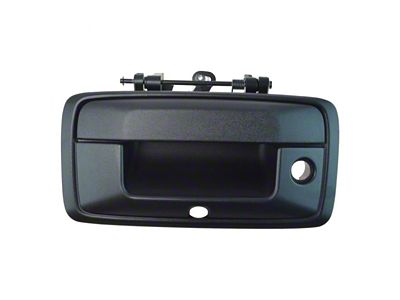 Tailgate Handle with Backup Camera Opening; Textured Black (2015 Sierra 3500 HD)