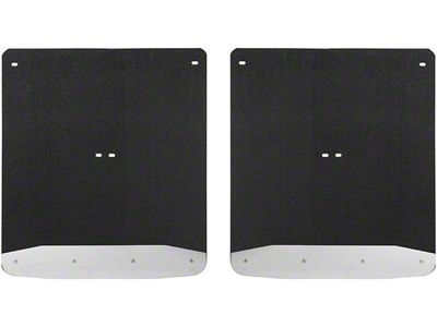 Textured Rubber Mud Guards; Rear; 20-Inch x 23-Inch (15-19 Sierra 3500 HD DRW)