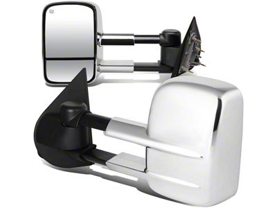 Towing Mirror; Powered; Heated; Chrome; Pair (14-17 Sierra 3500 HD)