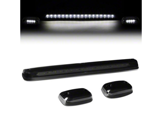 White LED Cab Roof Lights; Smoked (07-14 Sierra 3500 HD)