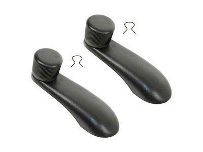 Window Crank Handles; Black (07-13 Sierra 3500 HD)