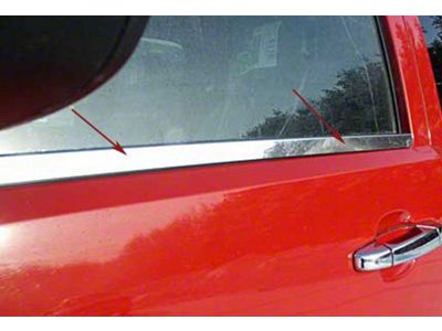 Window Sill Trim; Polished (01-06 Sierra 3500 HD Regular Cab)