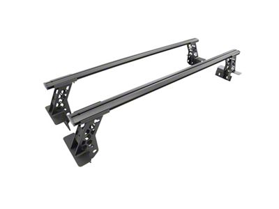 Go Rhino XRS Cross Bars; Textured Black (11-26 Sierra 3500 HD)