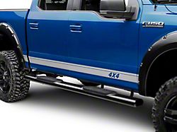 SEC10 Rocker Stripes with 4x4 Logo; Silver (97-25 F-150)