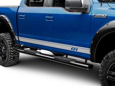 SEC10 Rocker Stripes with 4x4 Logo; Silver (97-25 F-150)