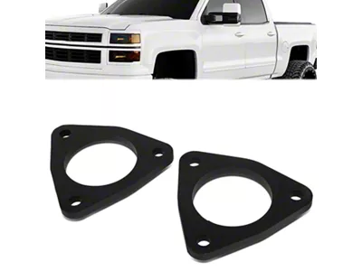 1/2-Inch Front Leveling Kit; Black (07-22 Silverado 1500)