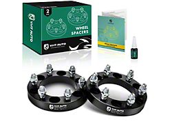 1-Inch 6-Lug Wheel Spacers; Black; Set of Two (99-26 Silverado 1500)