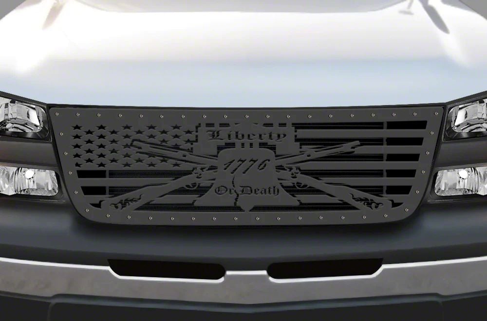 グリル 03-05シボレーシルバラード1500 / 03-04 2500メッシュプレミアムグリル用にカスタマイズ Customized For 03-05 Chevy Silverado 1500/03-04 25 クロームカバー シボレーシルバラード⁄GMCシエラ99-02 03 04 05 06