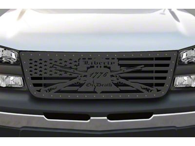 1-Piece Steel Upper Grille Insert; Liberty Or Death (03-06 Silverado 1500)