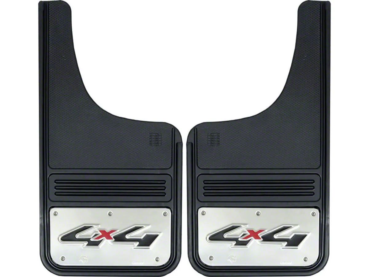 Silverado 1500 12Inch x 23Inch Mud Flaps with 4x4 Logo; Front or Rear
