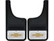 12-Inch x 23-Inch Mud Flaps with Gold Bowtie Logo; Front or Rear (Universal; Some Adaptation May Be Required)