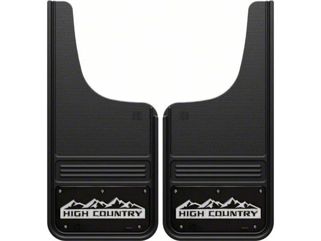 12-Inch x 26-Inch Mud Flaps with High Country Logo; Front or Rear (Universal; Some Adaptation May Be Required)