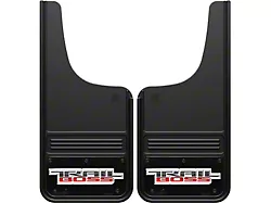 12-Inch x 26-Inch Mud Flaps with Trail Boss Logo; Front or Rear (Universal; Some Adaptation May Be Required)