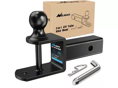1.25-Inch Receiver 3-in-1 Multi Hitch Mount with 2-Inch Ball; 2-Inch Ball