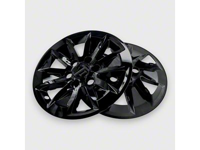 17-Inch Chrome Delete Wheel Skins; Gloss Black (19-25 Silverado 1500 LT, WT)
