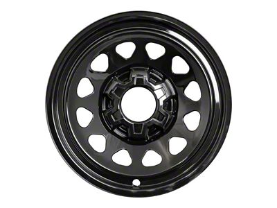 17-Inch Wheel Covers; Gloss Black (19-25 Silverado 1500 WT)