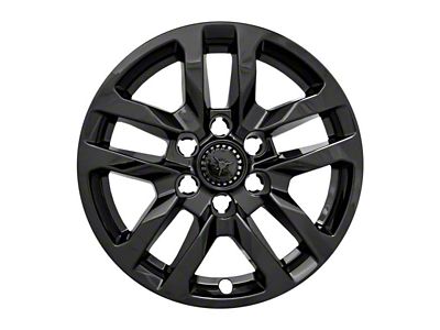 17-Inch Wheel Covers; Gloss Black (19-25 Silverado 1500 LTZ, RST)