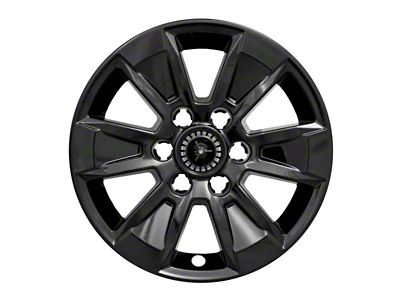 17-Inch Wheel Covers; Gloss Black (19-25 Silverado 1500 LT)