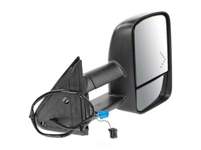 180 Degree Swing Powered Heated Manual Folding Towing Mirror; Passenger Side (03-06 Silverado 1500)