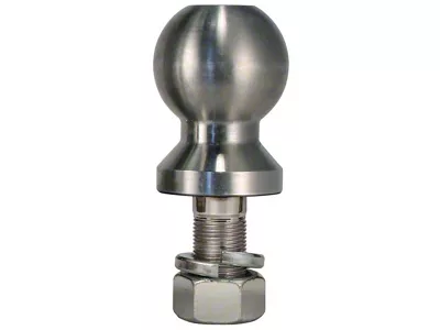 2-5/16-Inch Single Tow Ball; Stainless Steel