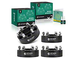 2-Inch 6-Lug Wheel Spacers; Black; Set of Four (99-26 Silverado 1500)