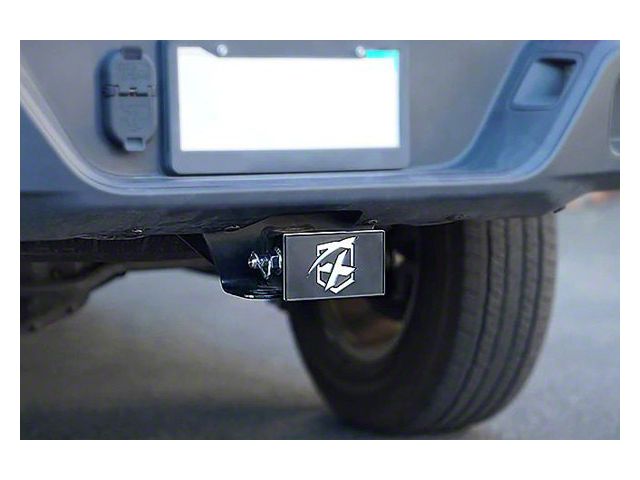 2-Inch Aluminum Trailer Hitch Cover with X Logo; Black (Universal; Some Adaptation May Be Required)