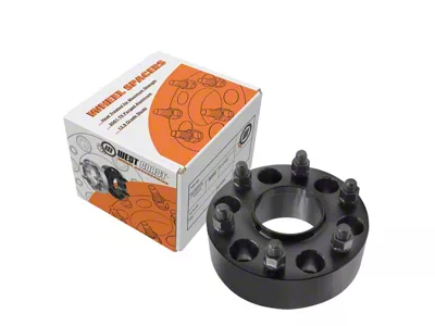 2-Inch Billet Wheel Spacer; Black (99-25 Silverado 1500)