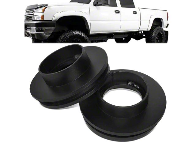 Silverado 1500 2-Inch Front Leveling Kit; Black (99-06 2WD Silverado ...