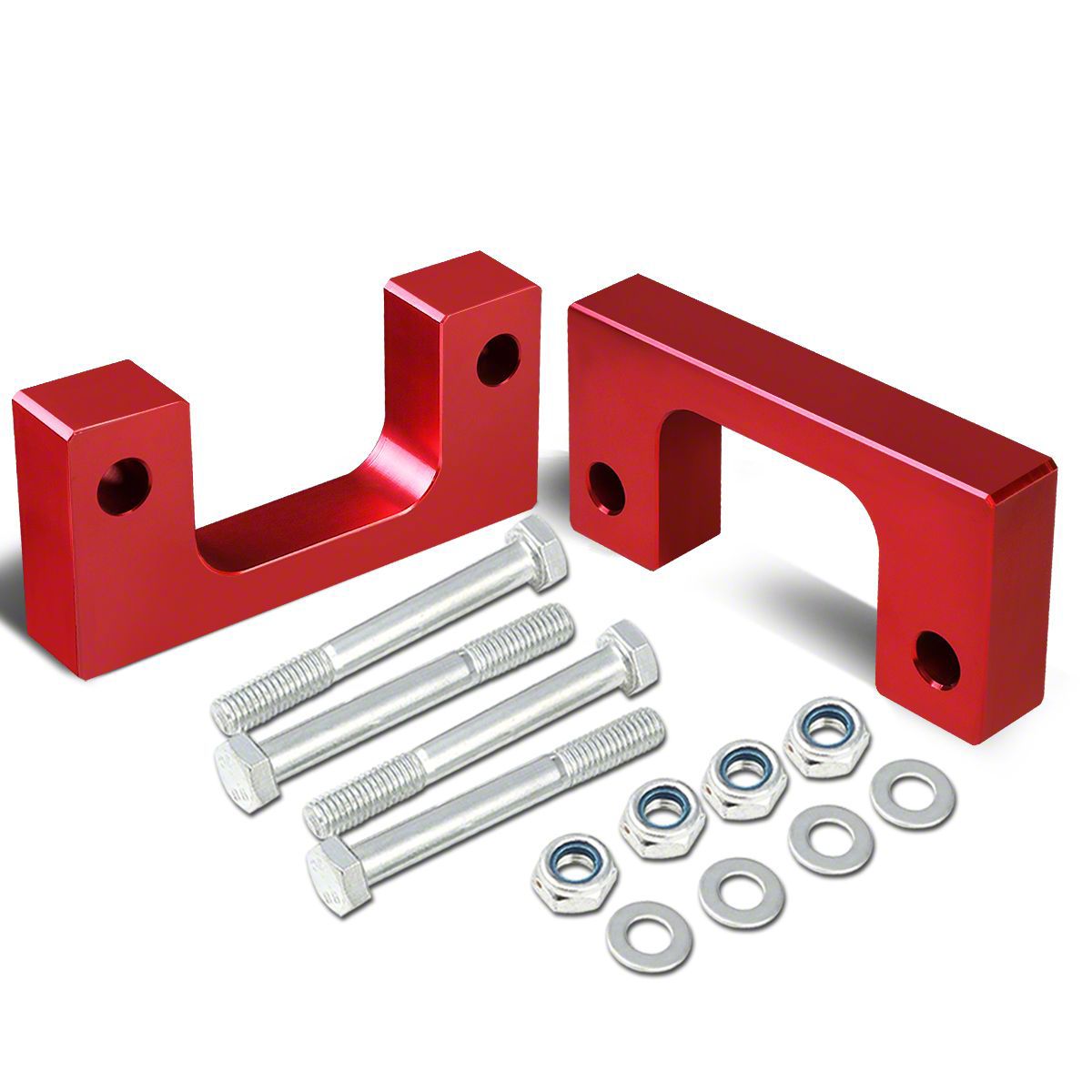 Silverado 1500 2-Inch Front Leveling Kit; Red (07-18 Silverado 1500 ...
