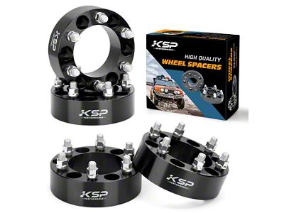2-Inch Pro Billet Wheel Spacers; Black (99-23 Silverado 1500)