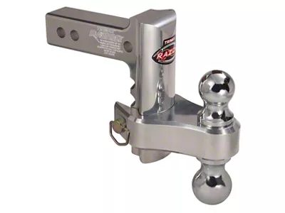 2-Inch Receiver Aluminum Adjustable Dual Ball Mount with 2-Inch Ball and 2-5/16-Inch Ball; 6-Inch Drop and 6-Inch Rise (Universal; Some Adaptation May Be Required)