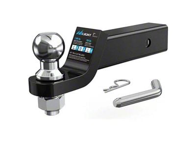 2-Inch Receiver Hitch Ball Mount with 2-Inch Ball; 2-Inch Drop
