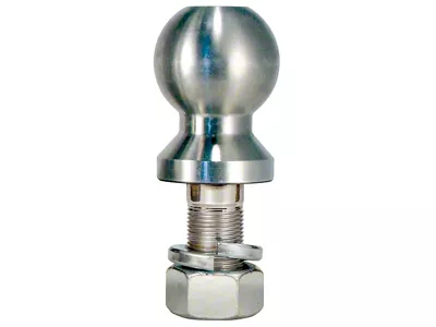 2-Inch Single Tow Ball for RAZOR RP and XTR Aluminum Hitches; Chrome Plated Steel