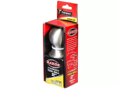 2-Inch Single Tow Ball; Stainless Steel